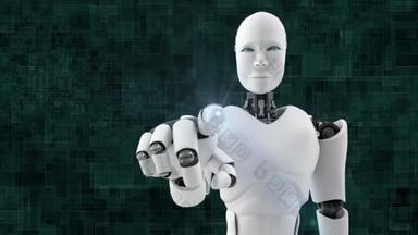 面向未来的机器人，人工智能CGI大数据分析和编程